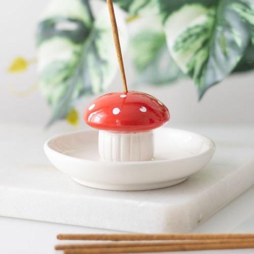 Cute red spotty mushroom - spotty,