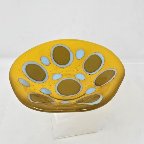 Spot happy fused glass dish - spot,