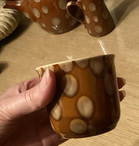 Glossy brown polkadot spotty - polkadot,